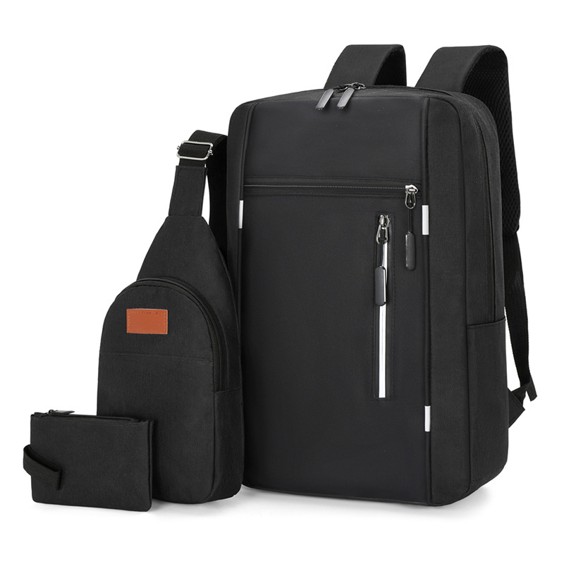 3 Pics Bag Combo Pack(Black & Ash) Stylish and Durable Backpack for Man and Woman