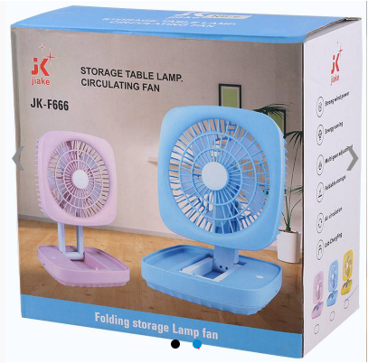 JK-666 Storage Table Lamp Circulating Fan