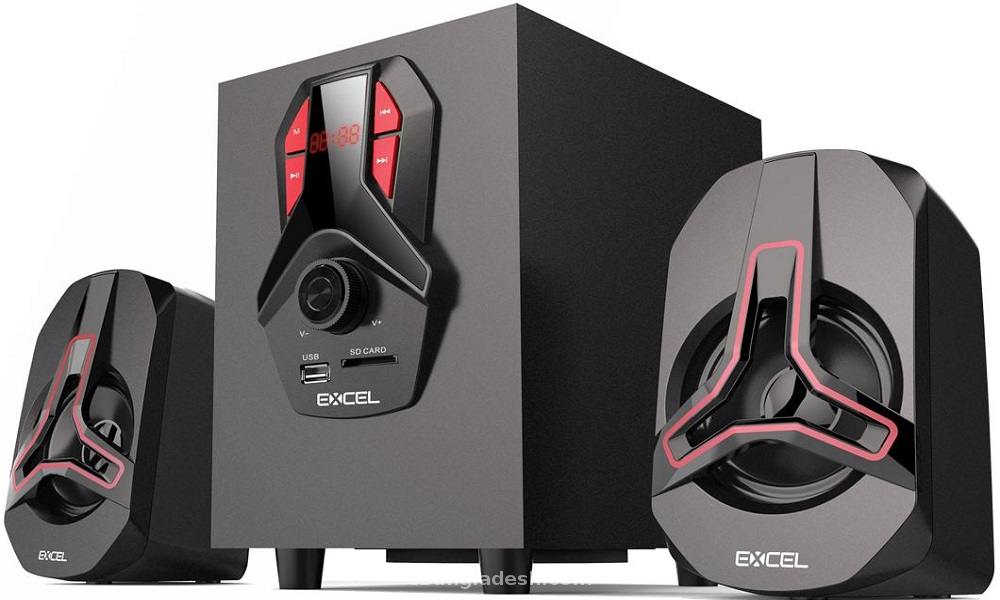 Multimedia Speaker 2.1 with Sub Woofer E-Y297BT Remote Control