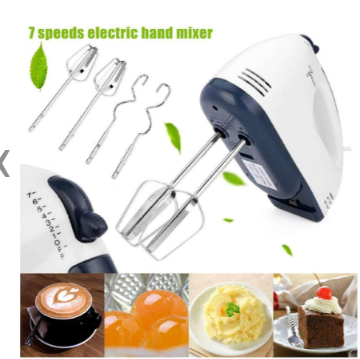 Scarlett - Electric Egg Beater and Mixer for Cake Cream - White