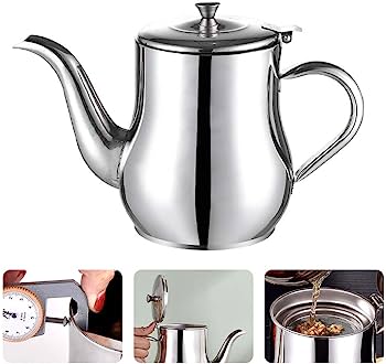 Stainless Steel Kitchen Oil Filter Pot 32oz