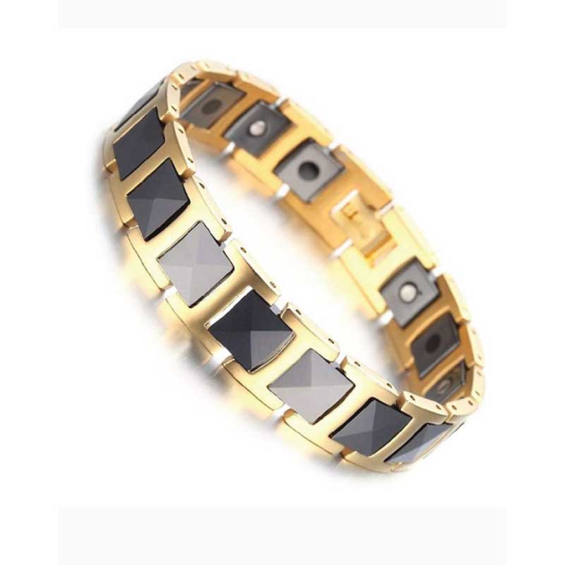 Bracelet Ceramic Gold Tungsten Magnetic Therapy