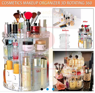 Cosmetics Makeup Organizer 3D Rotating 360