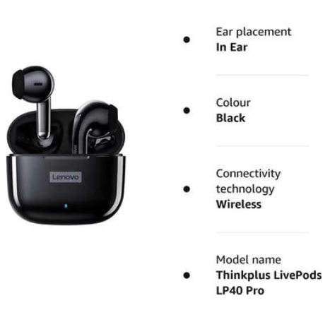 Lenovo LivePods LP40 TWS Bluetooth Earbuds