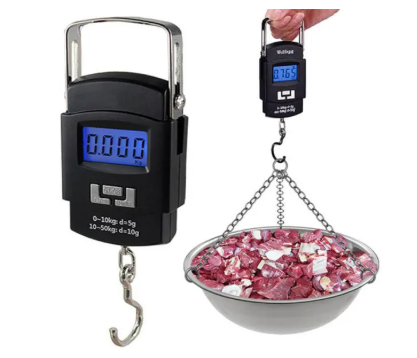 Digital Hanging Weight Scale, Portable Hanging Electronic Hook Scale-Black - Weight Machine Digital