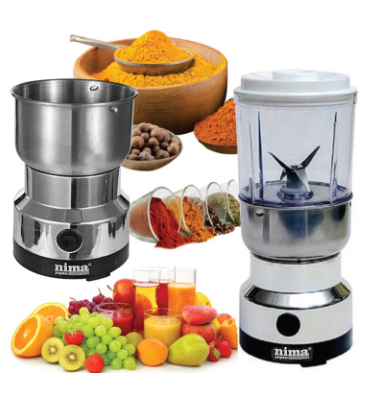 High Quality 2 in 1 - Stainless Steel and PP - Silver - Stainless Steel Blade -ectric Grinder & Juicer