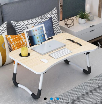 Multifunction Folding Laptop Table off white