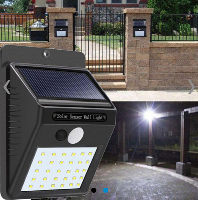 30 LED Motion Sensor Wall Solar Light Waterproof Security Lamp