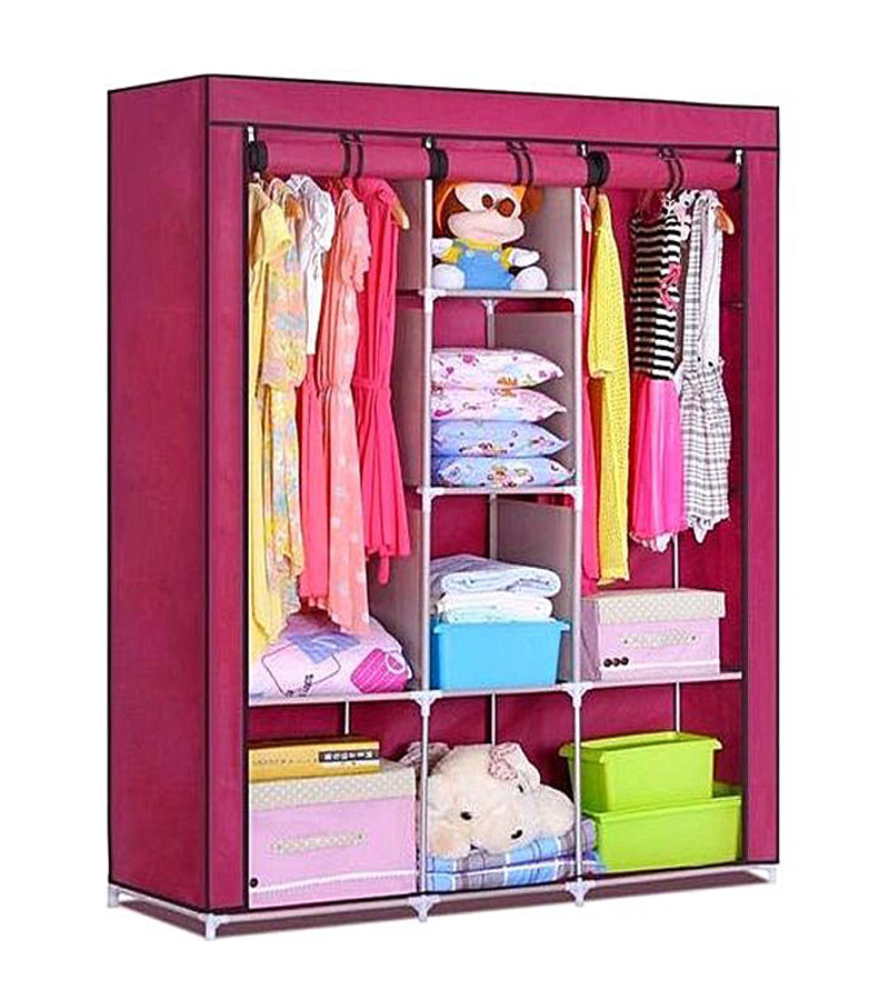 Wardrobe Storage Organizer for Clothes - Big Size - Magenta